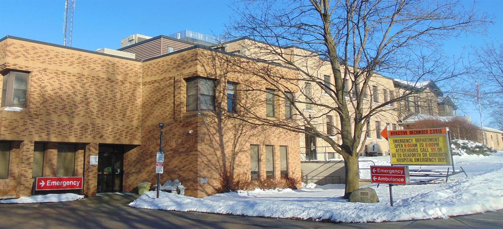 Exterior shot of the Clinton Public Hospital Emergency Department